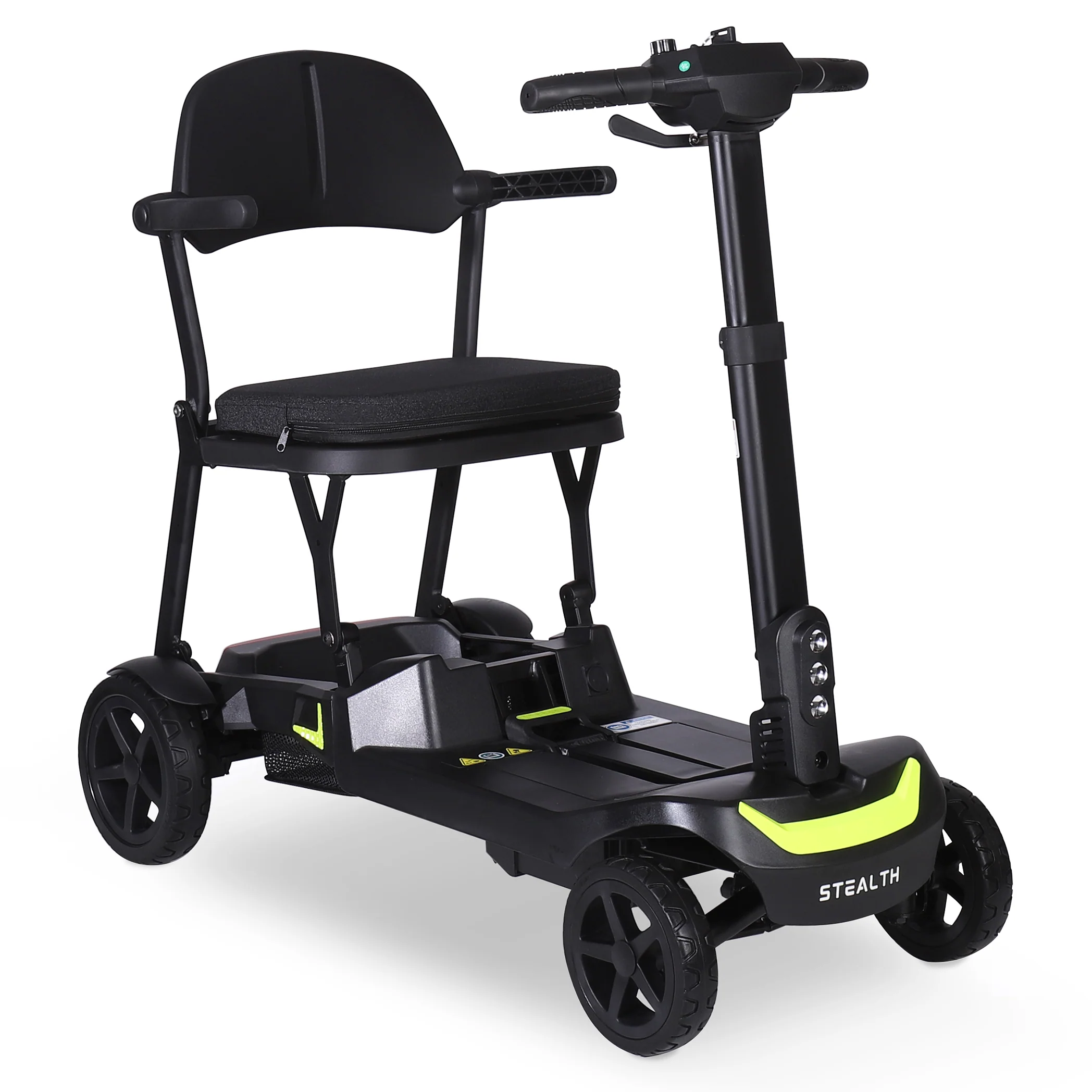 MobilityPlus_Stealth_Mobility_Scooter_Black Stealth hopfällbar mobilitetsscooter - Bilde 1